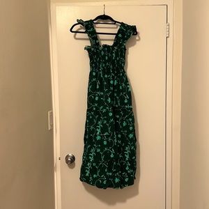 Green Botanical Hill House Ellie Nap Dress